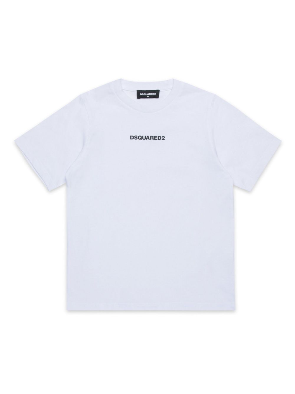 T-shirt Bianca con Stampa Frontale DQ2823D004G DQ100 DSQUARED KIDS 