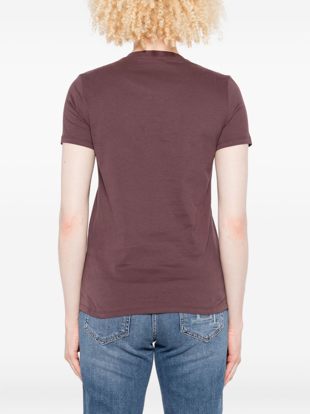 T-shirt a Maniche Corte con Logo Ricamato MA00756E2 EA4 ELISABETTA FRANCHI 