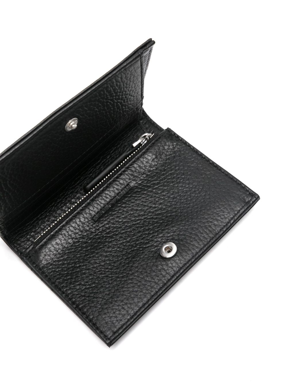 Portafoglio nero con logo-lettering e doppia piega EM000956AF13396 UC001 EMPORIO ARMANI 