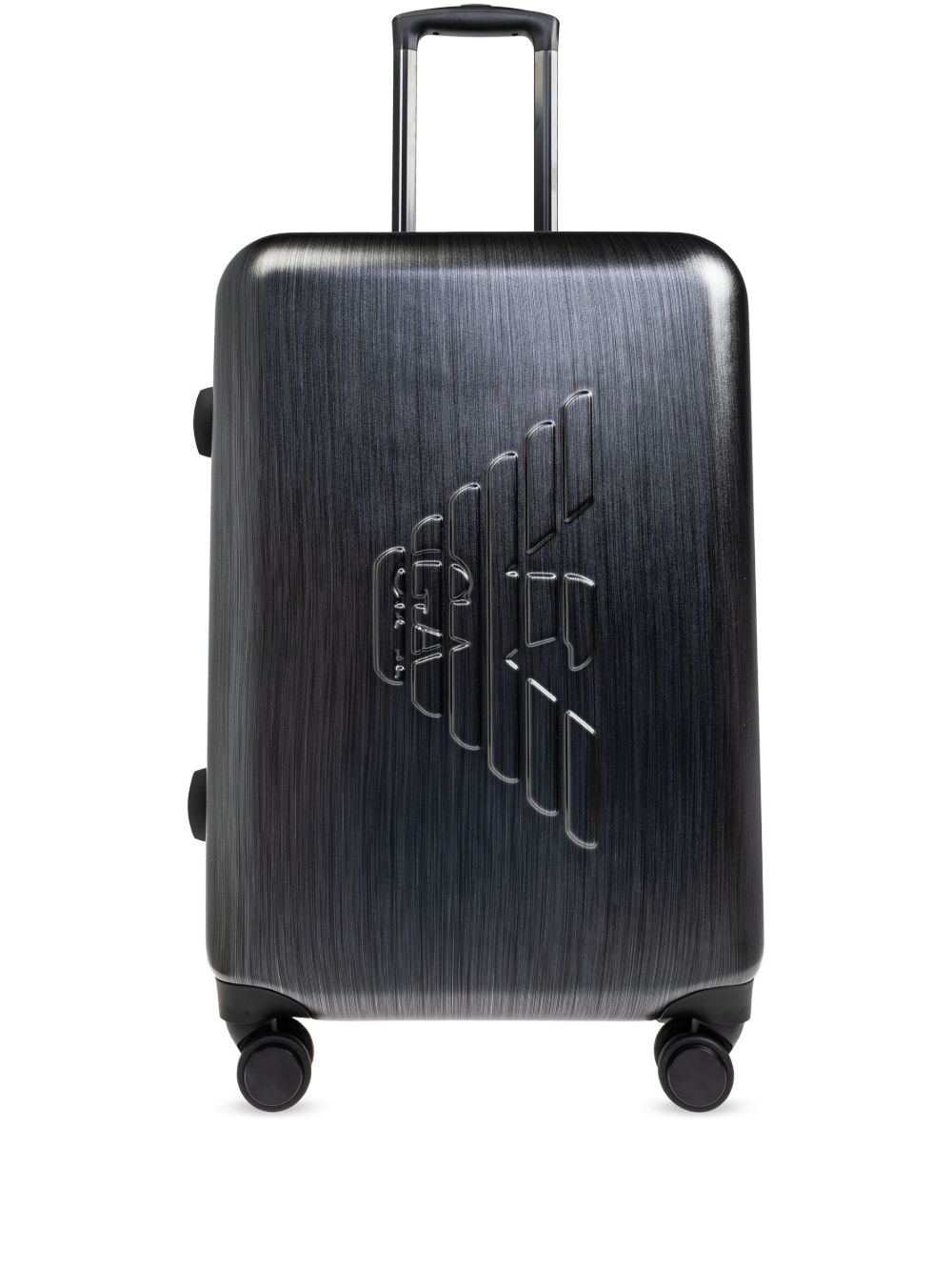 Trolley medio grigio scuro con logo impresso e quattro ruote EM001930AF15459 U8097 EMPORIO ARMANI 