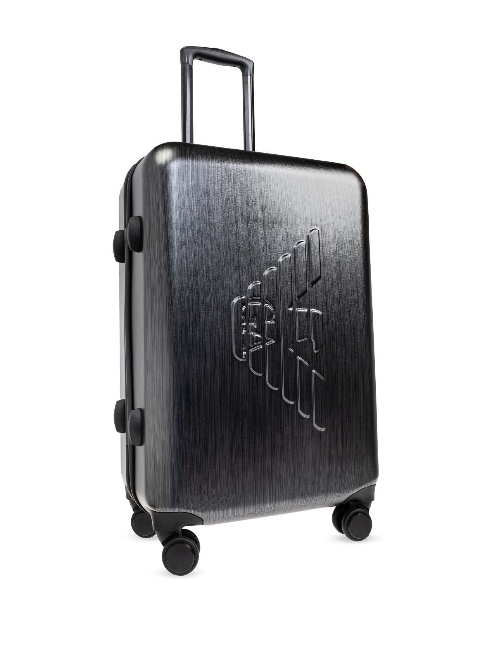 Trolley medio grigio scuro con logo impresso e quattro ruote EM001930AF15459 U8097 EMPORIO ARMANI 