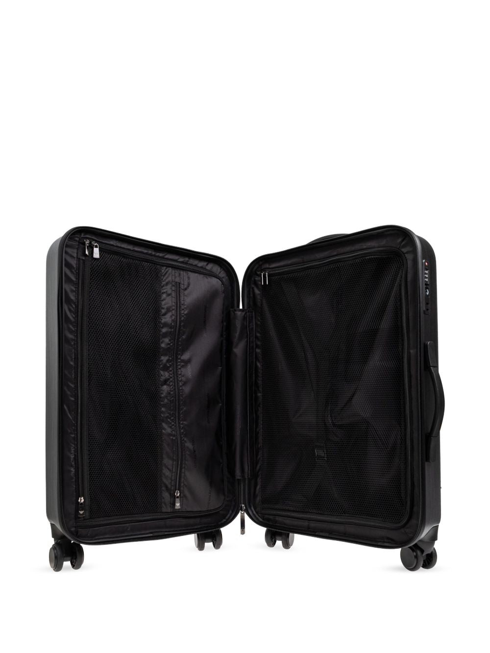 Trolley medio grigio scuro con logo impresso e quattro ruote EM001930AF15459 U8097 EMPORIO ARMANI 