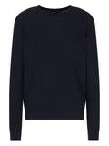 Blue waffle knit sweater