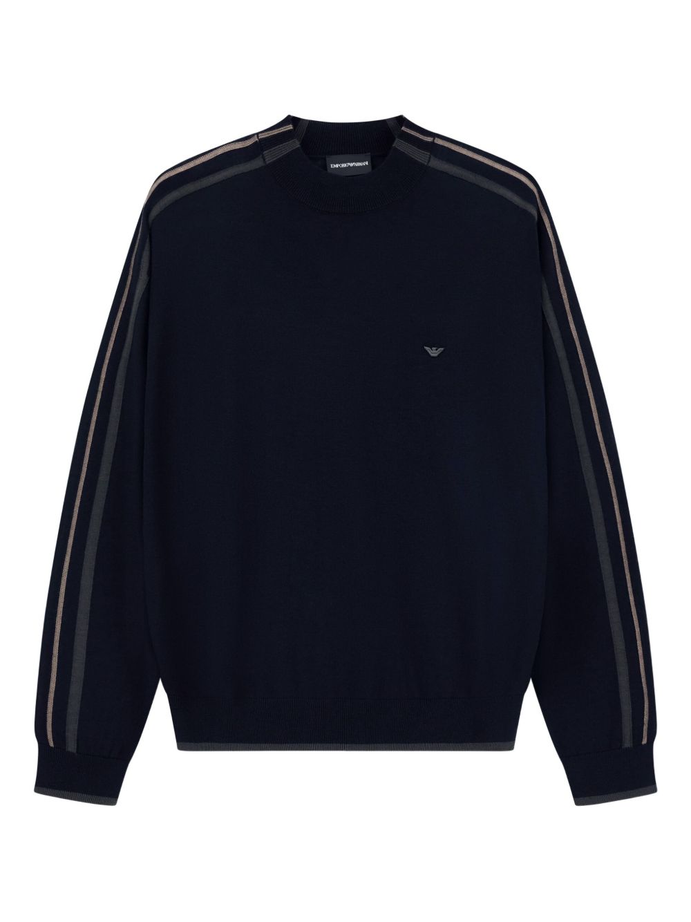 Maglione blu navy con dettagli a righe EM002423AF14199 FB070 EMPORIO ARMANI 