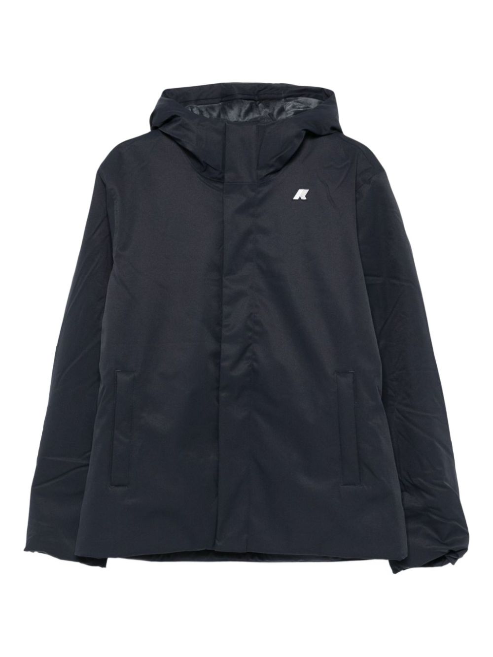 Piumino nero con cappuccio e zip K8133DW AL8 K-WAY 