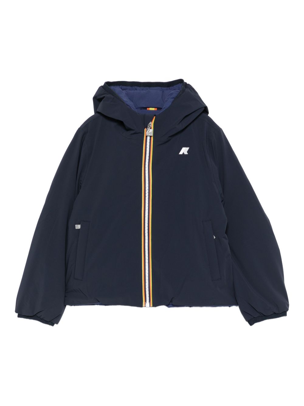 Giacca reversibile blu con cappuccio e zip K71337W B0S K-WAY KIDS 