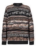 Maglione Girocollo con Motivo Fair Isle