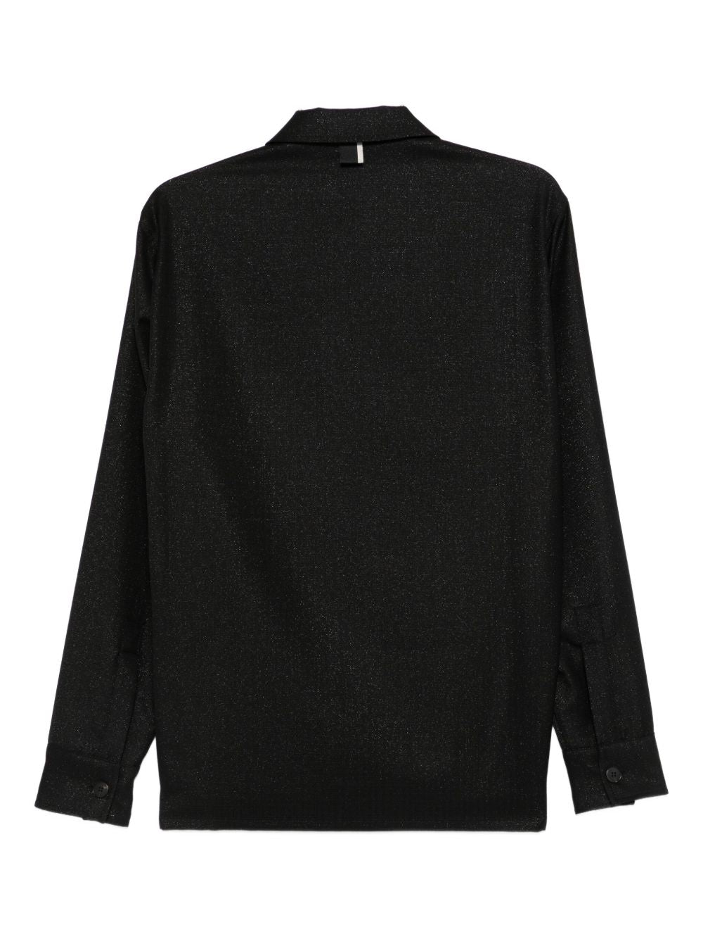 Giacca nera con colletto a punta e tasche sul petto L1HFW25260009 D018 LOW BRAND 