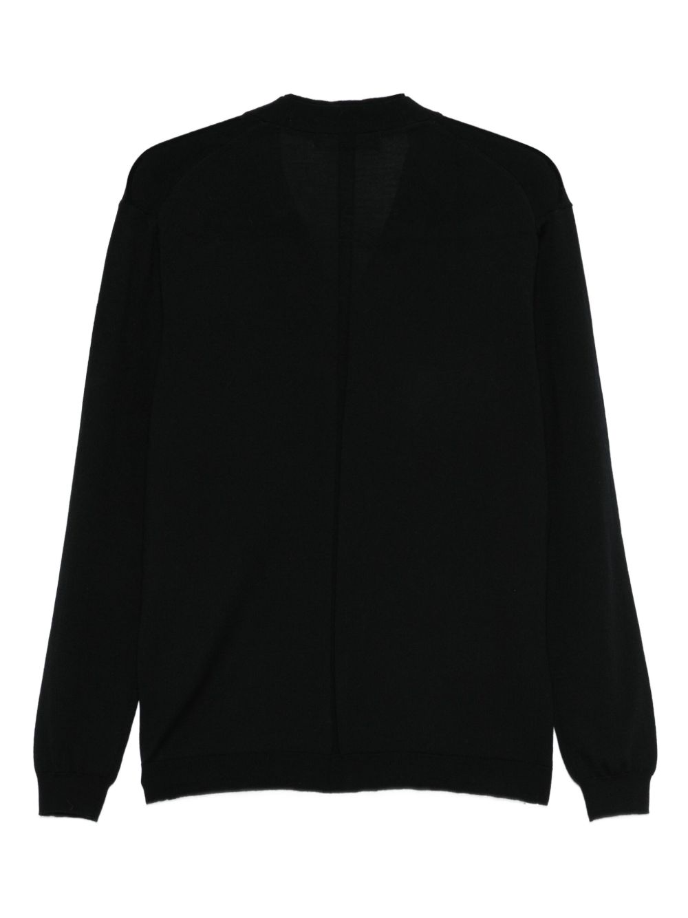 Cardigan nero con scollo a V e chiusura a bottoni L1MFW25266729 D001 LOW BRAND 