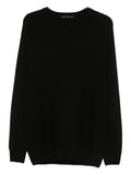 Maglione con bordi a coste nero