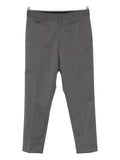 Pantaloni grigi con tasche e chiusura frontale