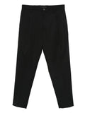 Pantaloni Neri Plissettati con Tasche