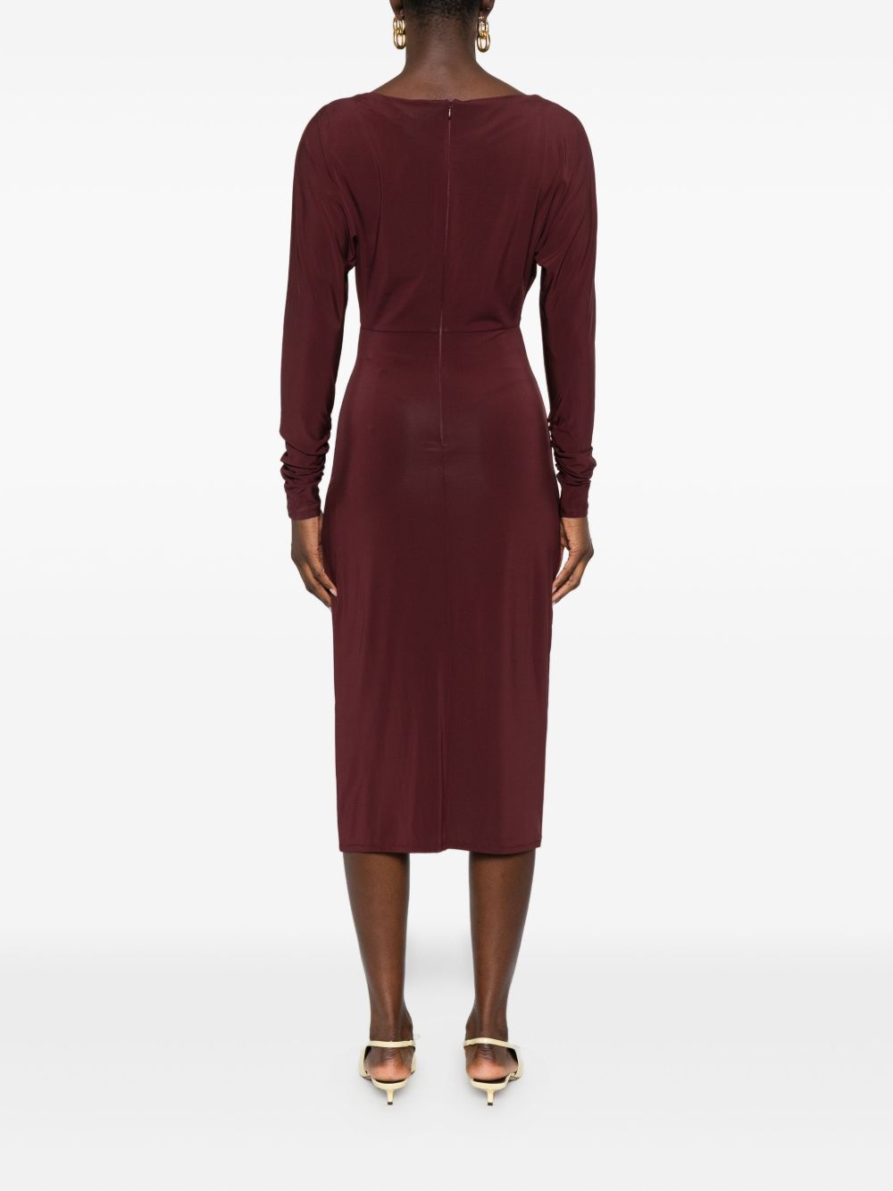 Abito midi con ruches sul davanti 2526626041600 002 MAX MARA STUDIO 