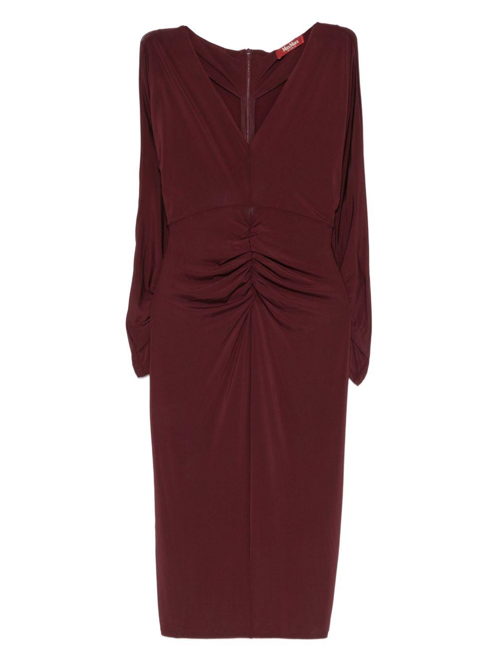 Abito midi con ruches sul davanti 2526626041600 002 MAX MARA STUDIO 