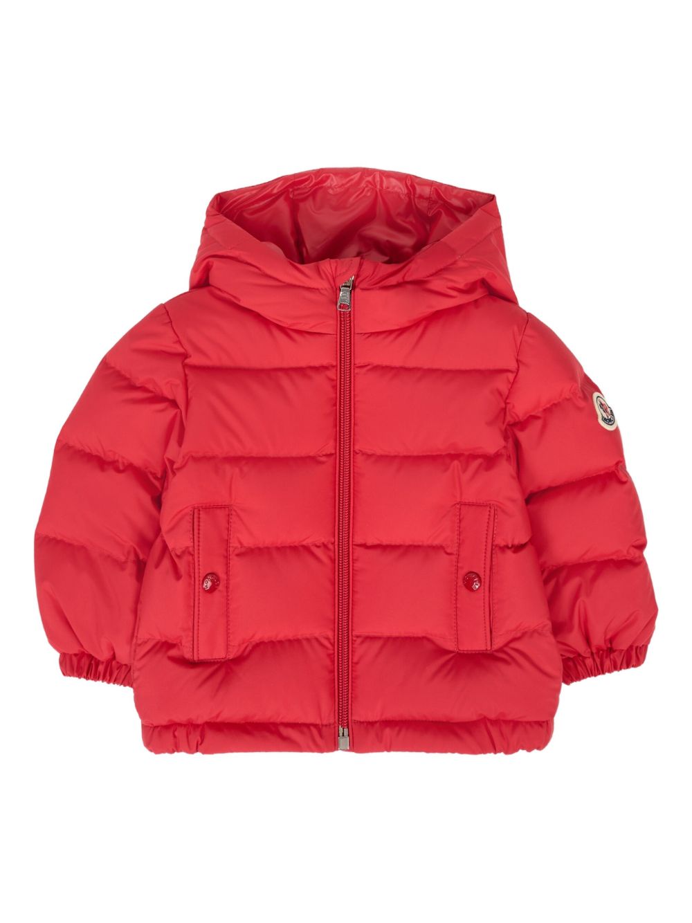 Piumino Invernale Rosso con Cappuccio e Tasche a Filetto K29511A00024597YW 457 MONCLER KIDS 