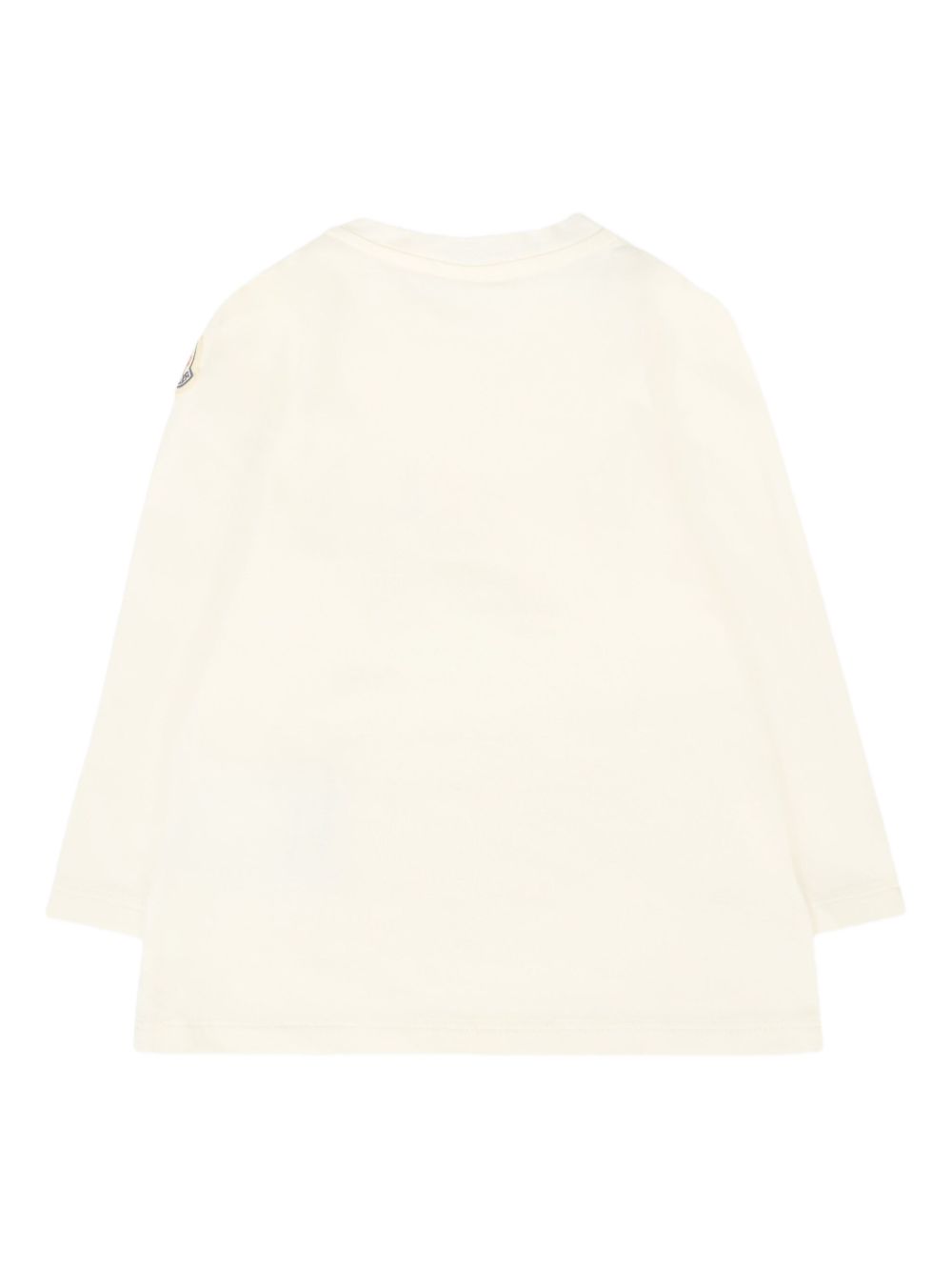 T-shirt Avorio Maniche Lunghe con Logo K29518D0000689AUM 034 MONCLER KIDS 