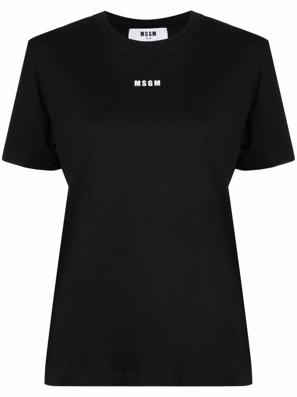 T-shirt nera a maniche corte con stampa logo 2000MDM500200002 99 MSGM 