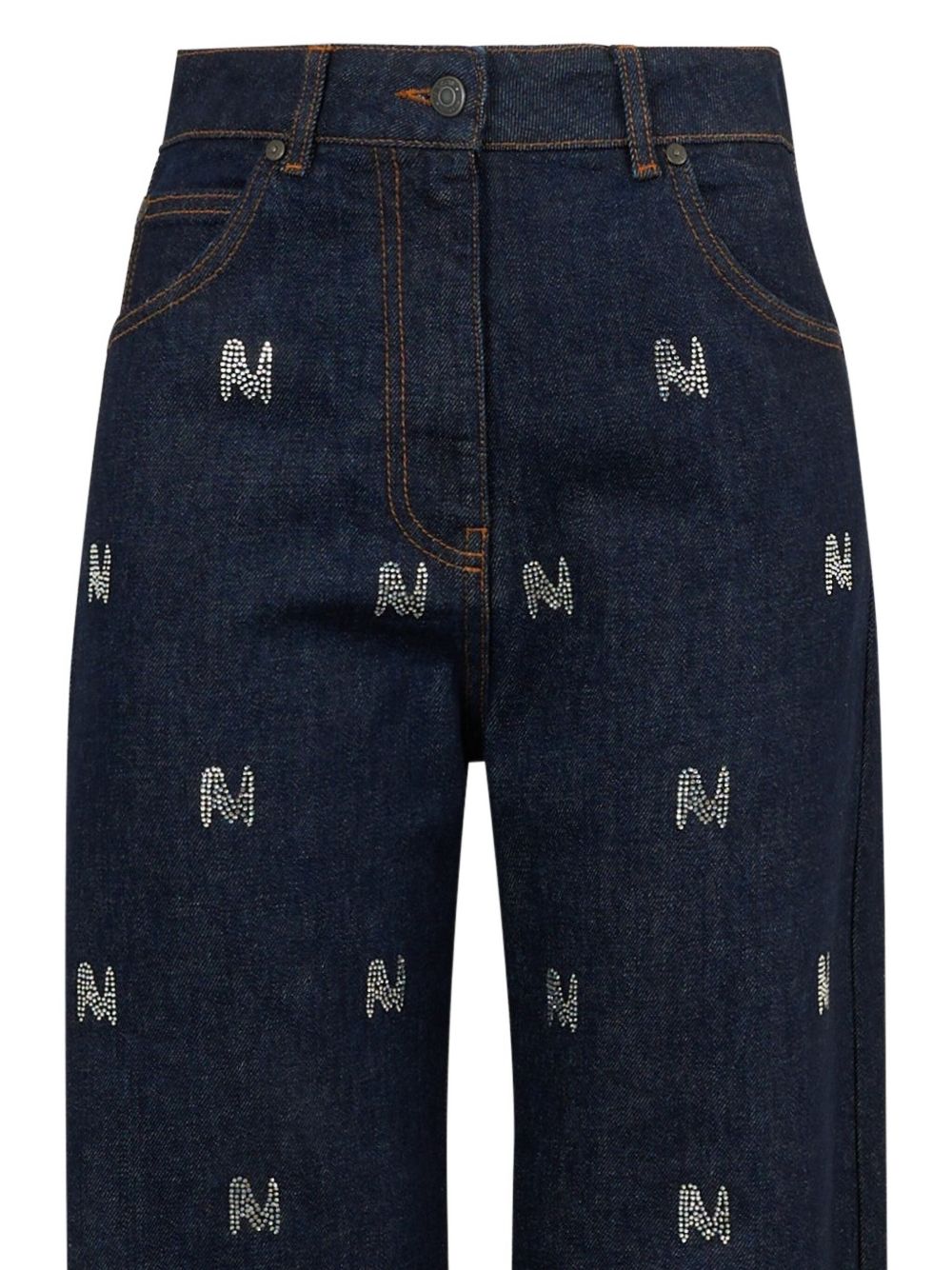 Jeans blu con strass Mwave 3941MDP240X257756 89 MSGM 