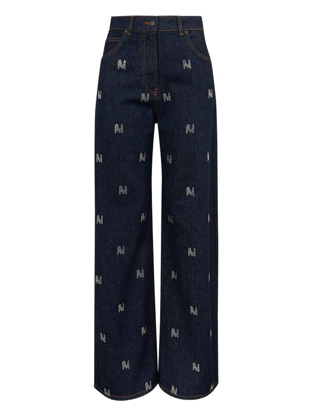 Jeans blu con strass Mwave 3941MDP240X257756 89 MSGM 