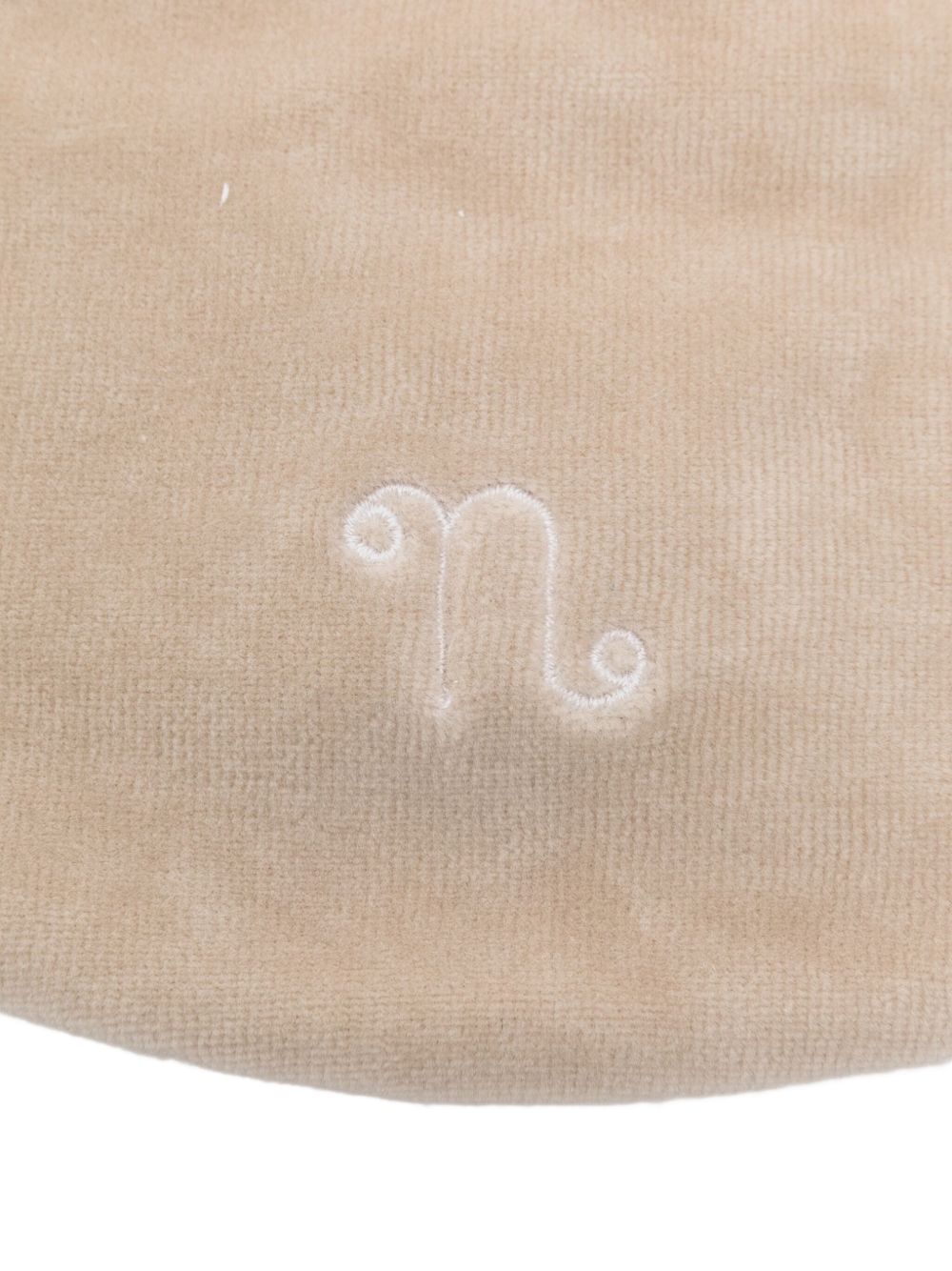 Bavaglino con logo ricamato CON053 BEIGE NANAN KIDS 