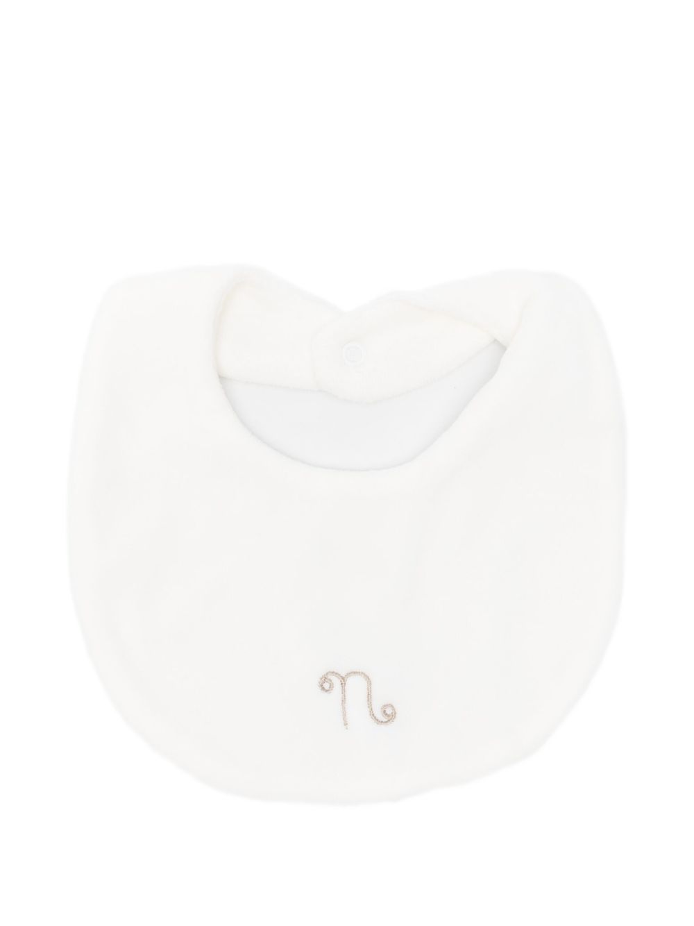 Bavaglino con logo ricamato CON053 BIANCO NANAN KIDS 