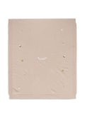 Beige Baby Blanket with Embroidered Logo