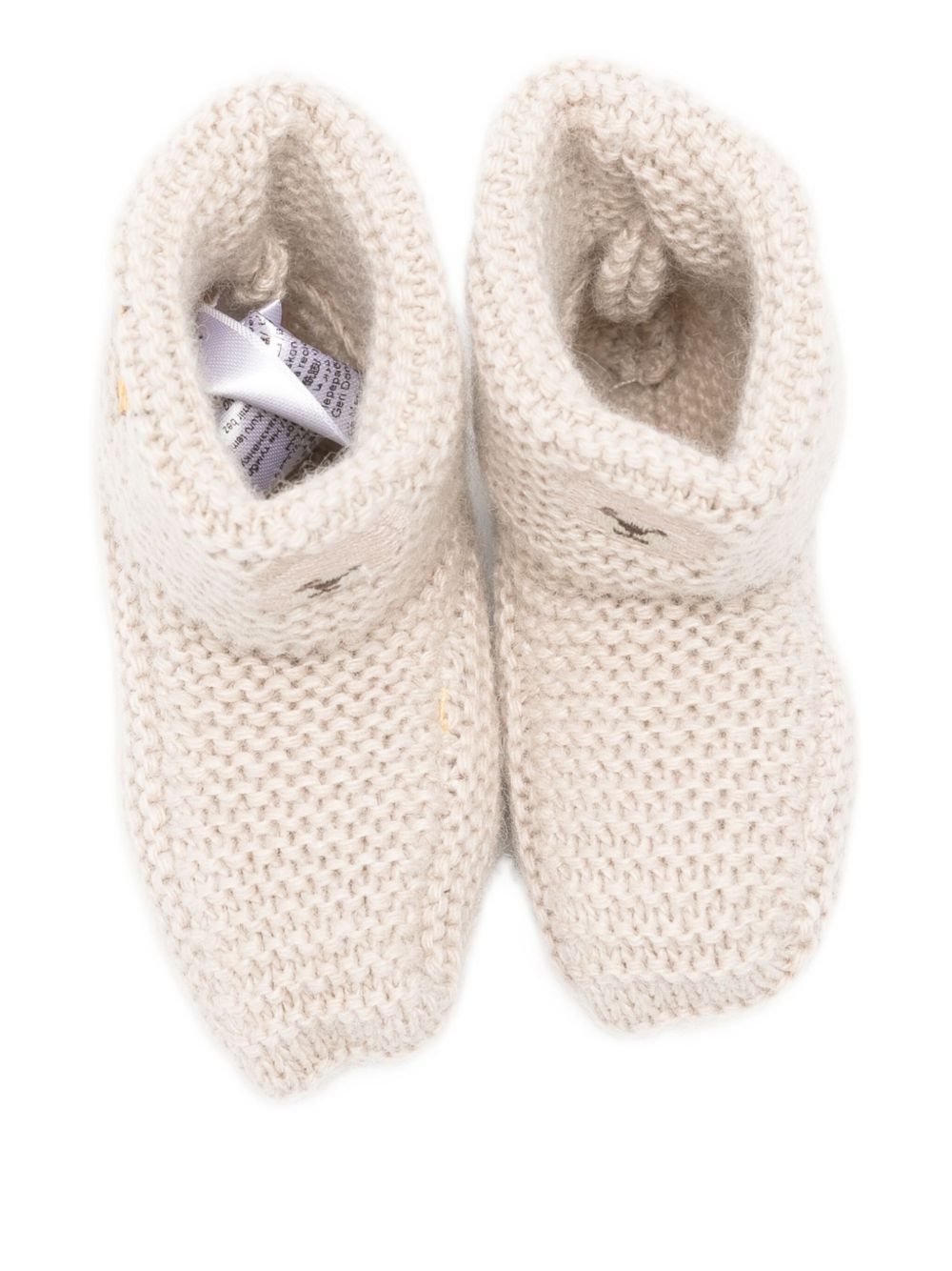 Slippers beige con ricamo orso I25013 BEIGE NANAN KIDS 