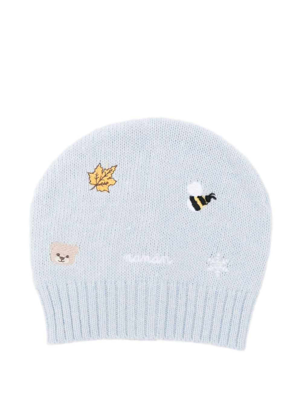 Berretto azzurro con ricamo orso e ape I25014PC AZZURRO NANAN KIDS 
