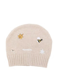 Berretto beige con ricamo