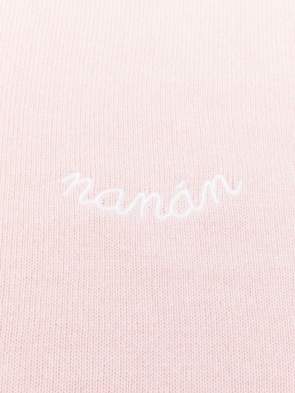 Sciarpa rosa chiaro con logo ricamato I25026 ROSA NANAN KIDS 