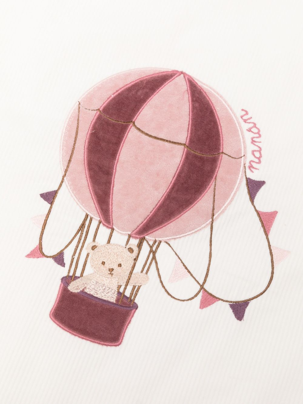 Coperta panna con ricamo palloncino I25429P PANNA NANAN KIDS 