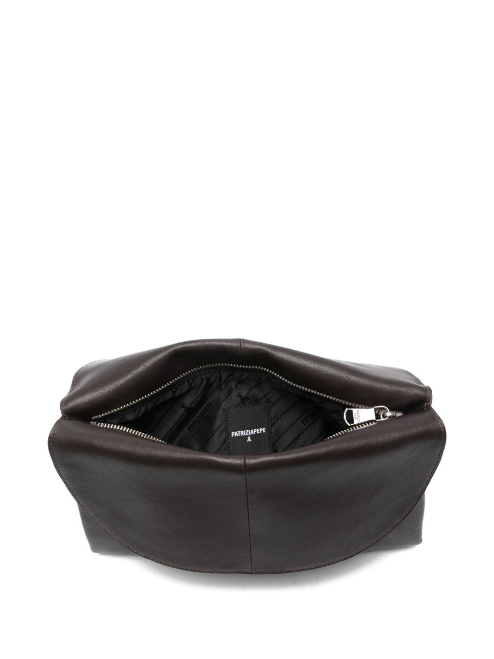 Borsa marrone con catena e zip superiore 2B0152L162 B856 PATRIZIA PEPE 