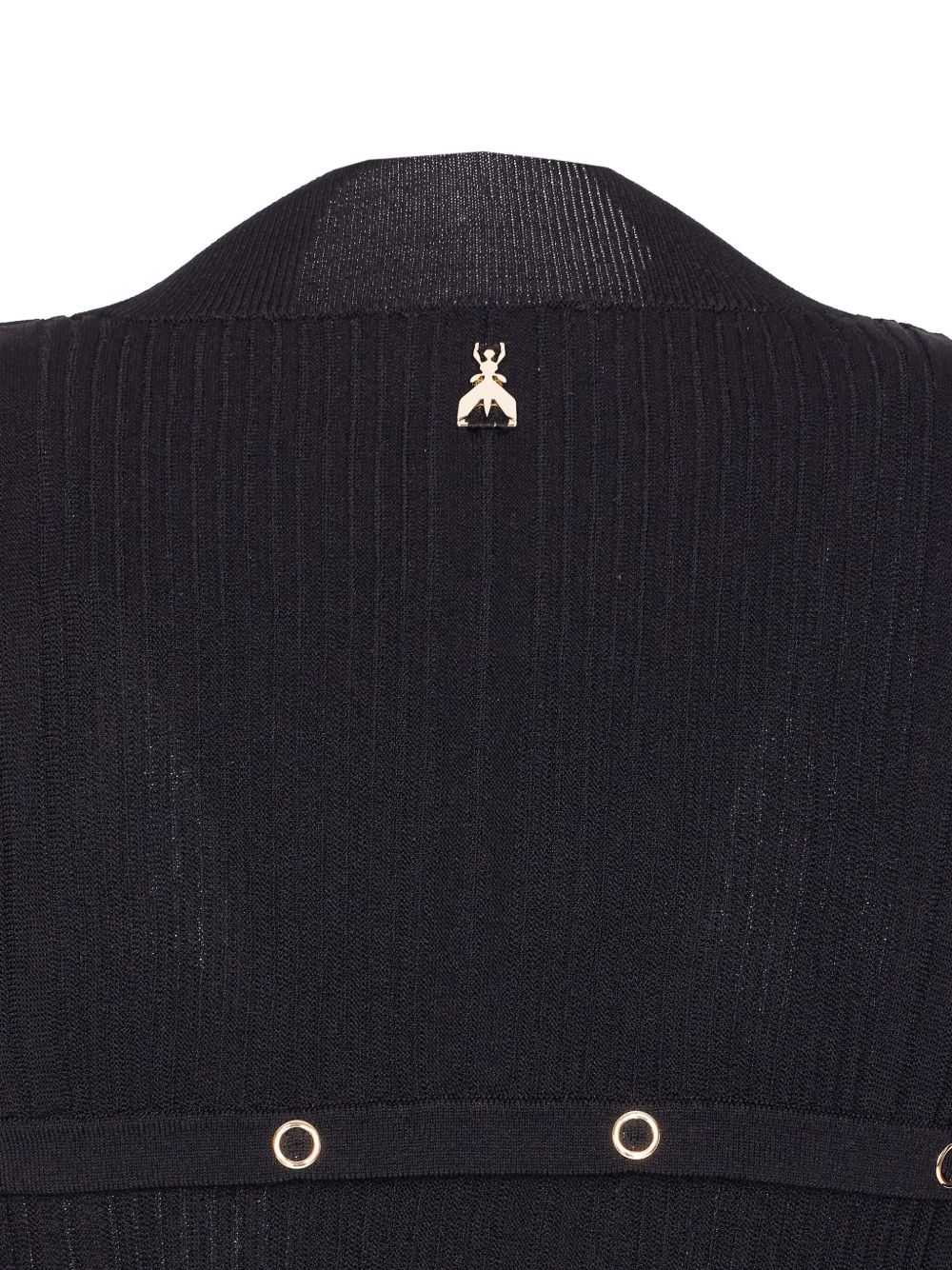 Top nero a coste con bottoni oro 8K0329K280 K103 PATRIZIA PEPE 