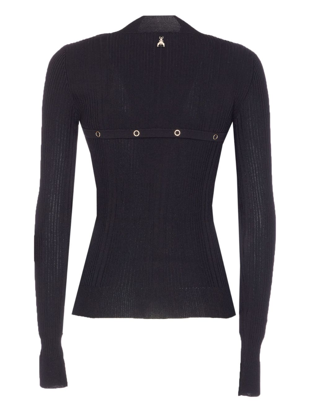 Top nero a coste con bottoni oro 8K0329K280 K103 PATRIZIA PEPE 