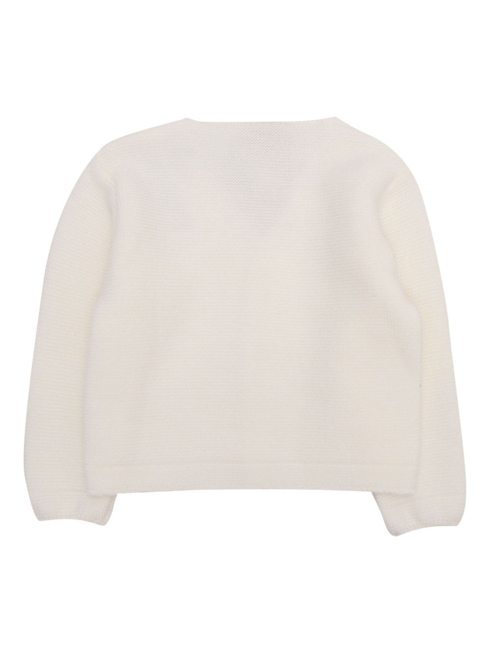 Cardigan panna in lana con scollo a V e abbottonatura 001111852 60H56 PAZ RODRIGUEZ KIDS 