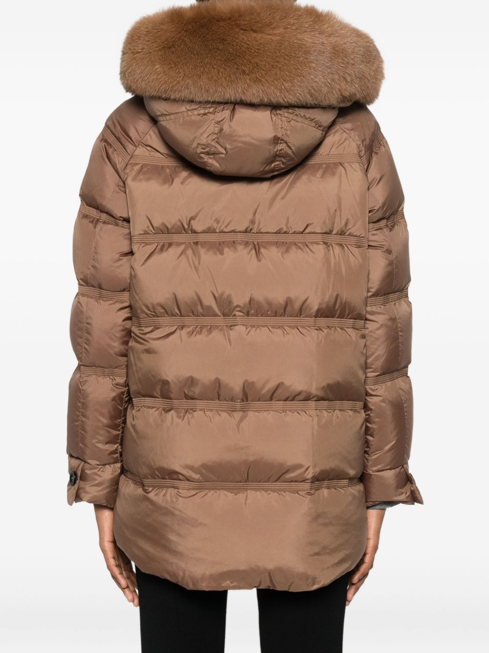 Parka marrone con dettagli trapuntati PED543901181967 894 PEUTEREY 
