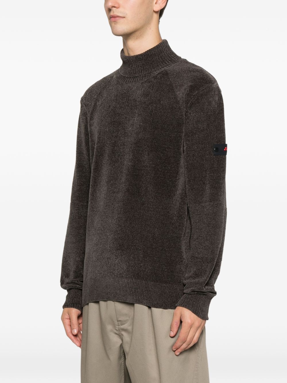 Maglione grigio con scollo arrotolato e logo Peuterey PEU525999011970 372 PEUTEREY 