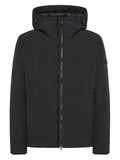 Black jacket with hood and zip