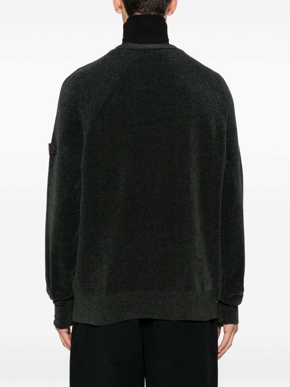 Maglione grigio a maniche lunghe a coste PEU562399011970 368 PEUTEREY 