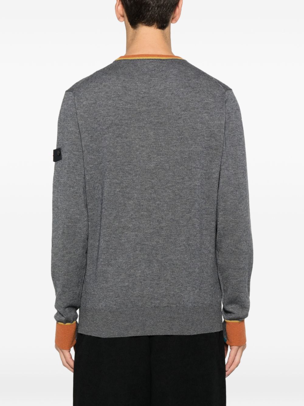 Maglione grigio Marlon 04 a collo giro con polsini a coste PEU569399011947 777MG PEUTEREY 