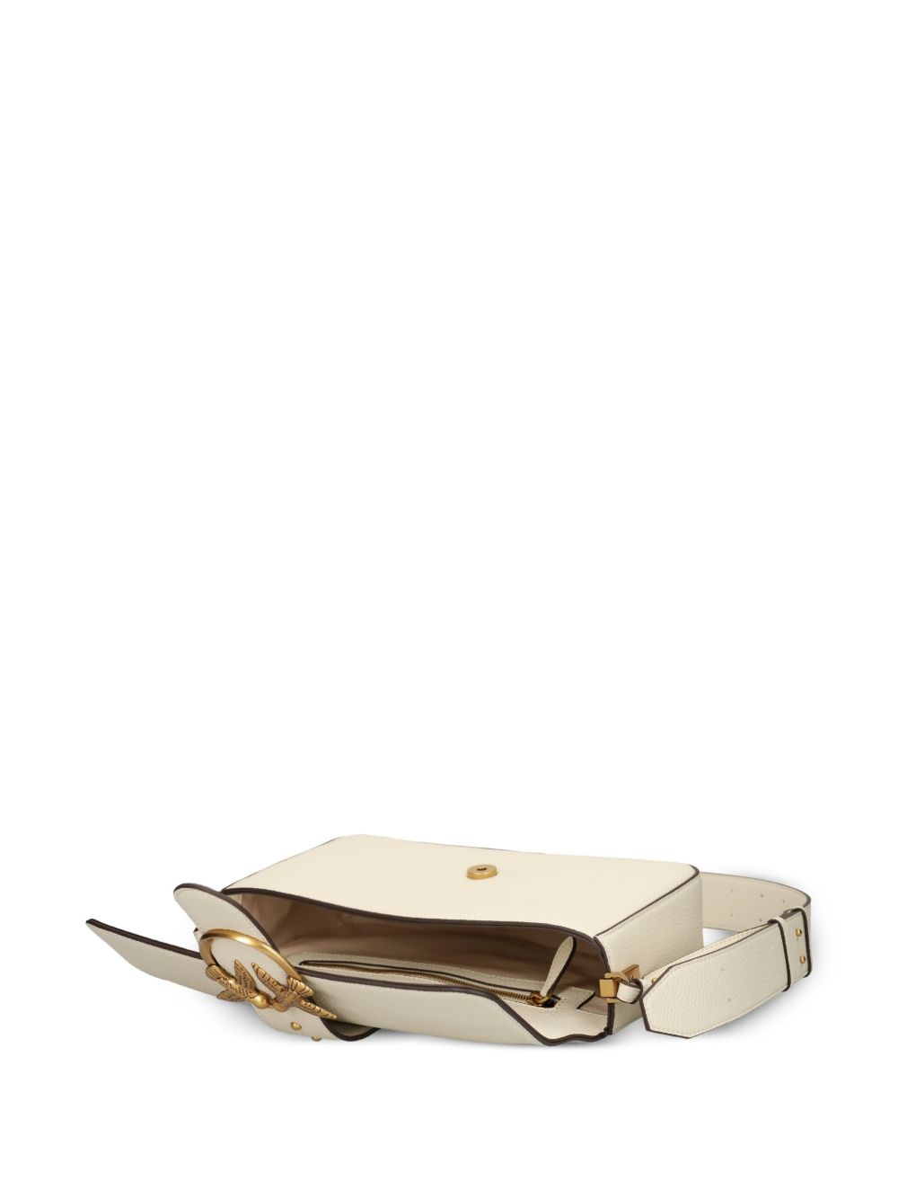 Borsa bianco oro con borchie e tracolla regolabile 104524A2OX Z14Q PINKO 