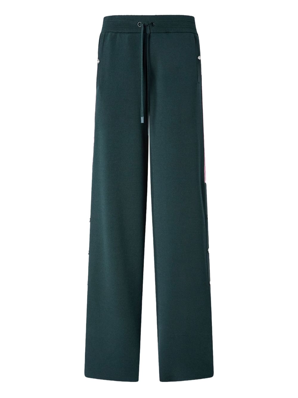 Pantaloni verdi con righe laterali 105394A2FQ X77 PINKO 