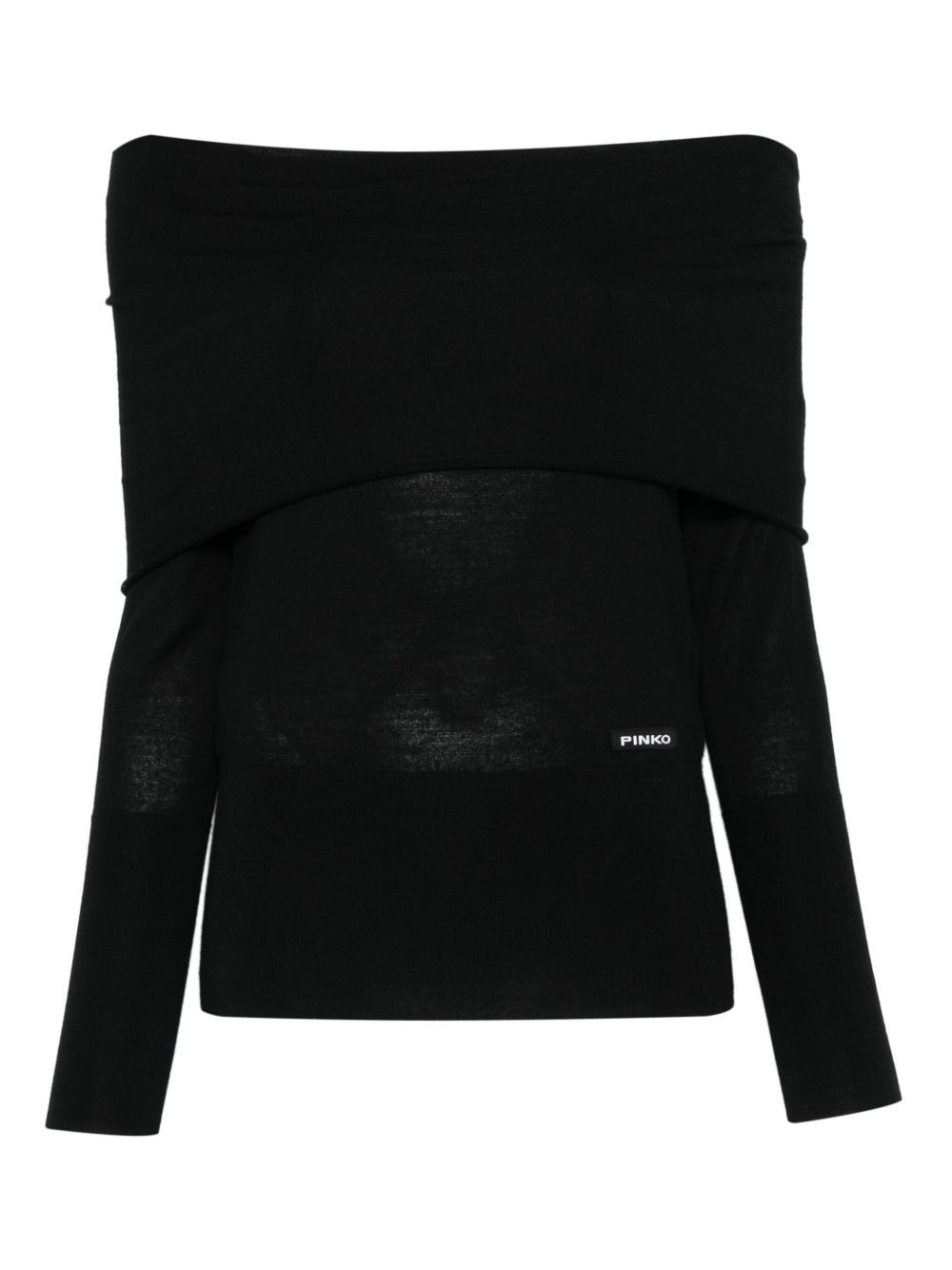 Top nero con spalle scoperte 105416A2PU Z99 PINKO 