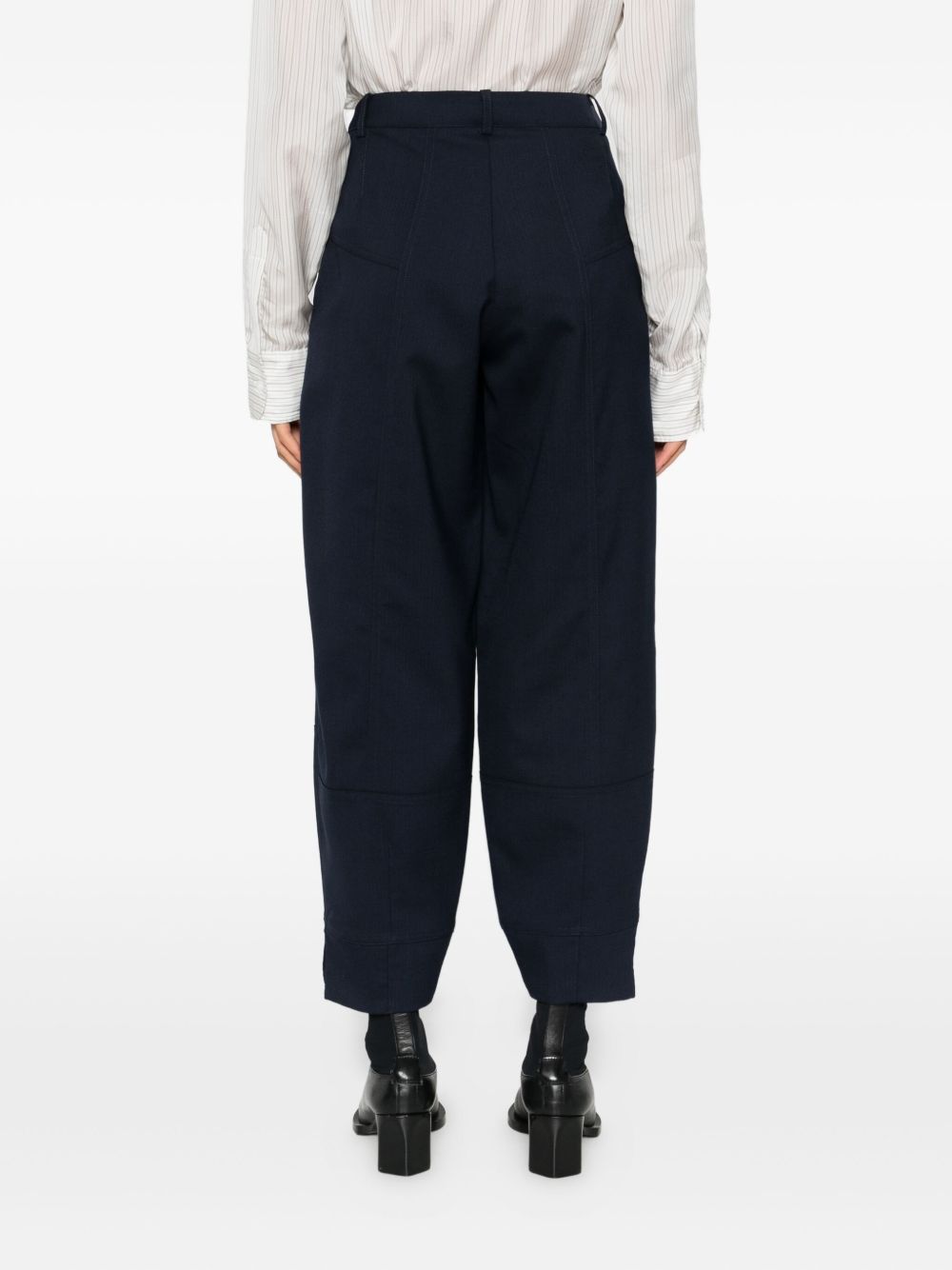 Pantaloni con inserti in tessuto 105533A2SN G02 PINKO 