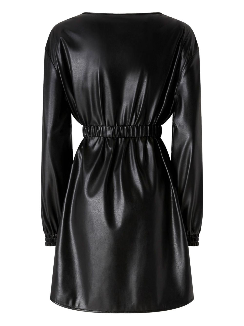 Abito corto nero con cintura e maniche lunghe 105587A2P4 Z99 PINKO 