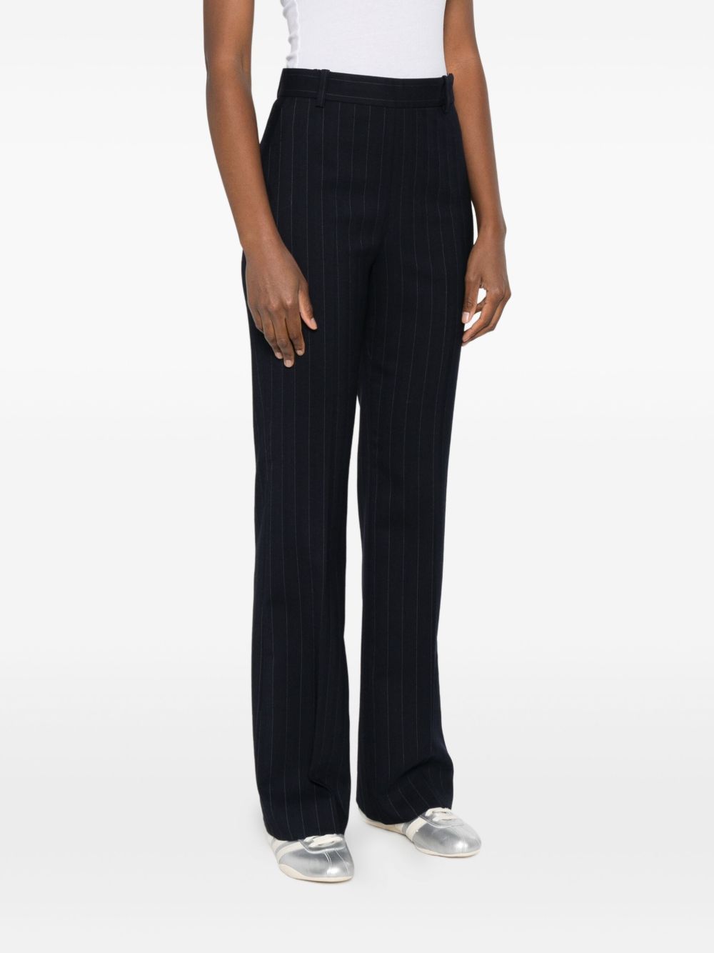Pantaloni a righe in blu navy 105671A2QY EZ1 PINKO 
