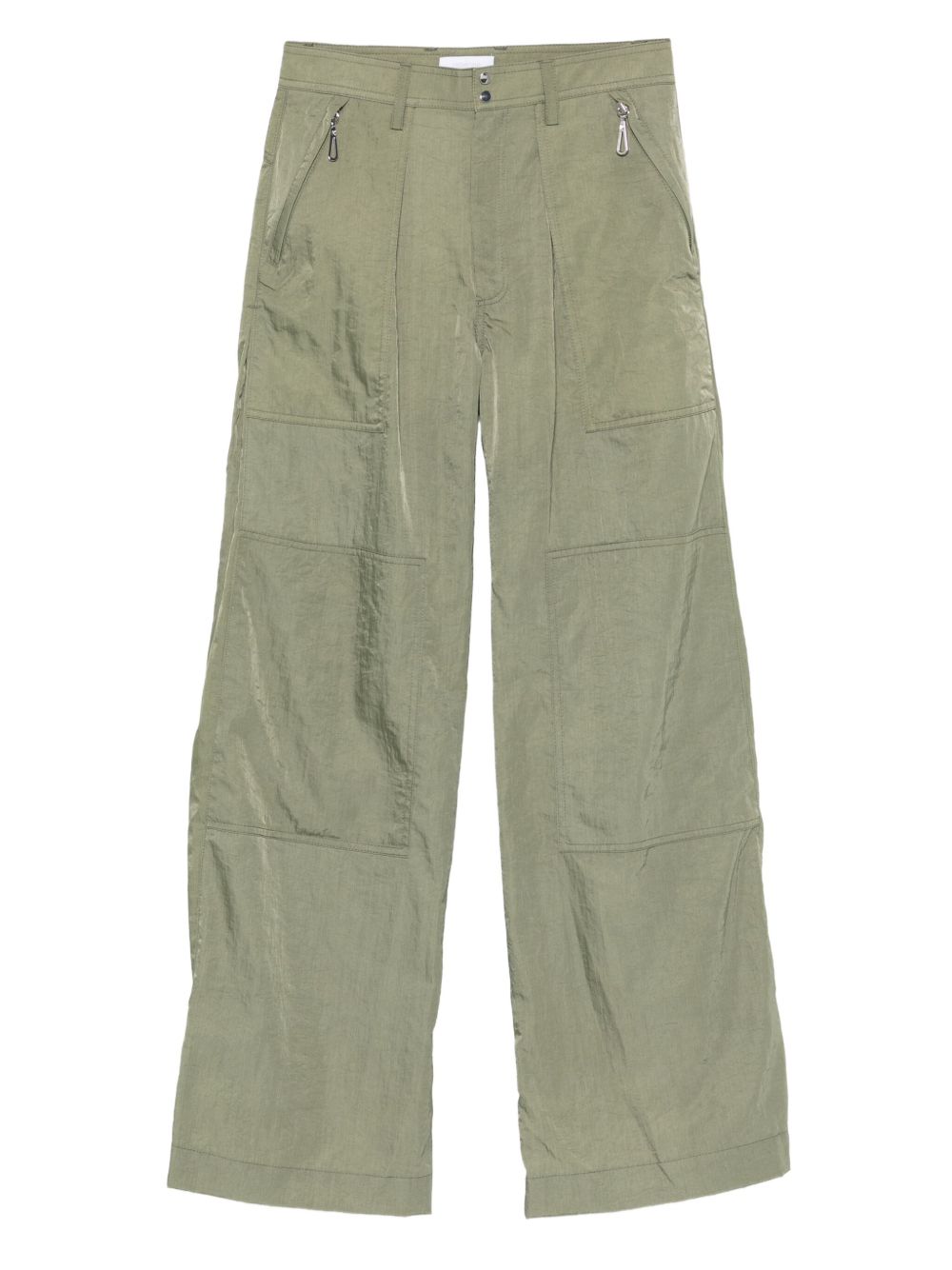 Pantaloni verdi plissettati con tasche 25ACPA055PA0249 P309 RABANNE 