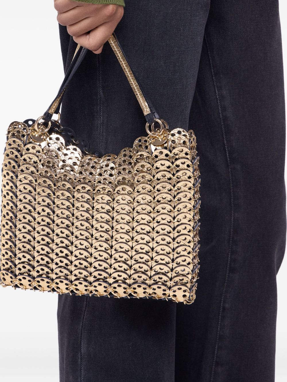 Borsa a spalla 1969 nera con catena 25ASS0506CLF258 M027 RABANNE 