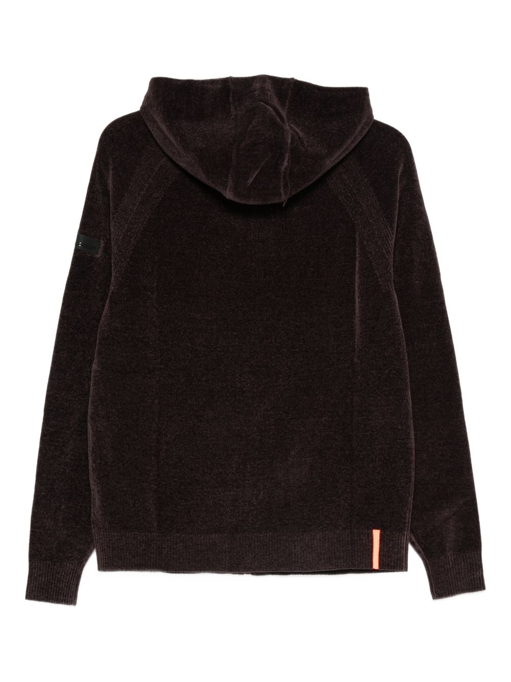 Maglione bordeaux con zip e cappuccio W25136 73 RRD 