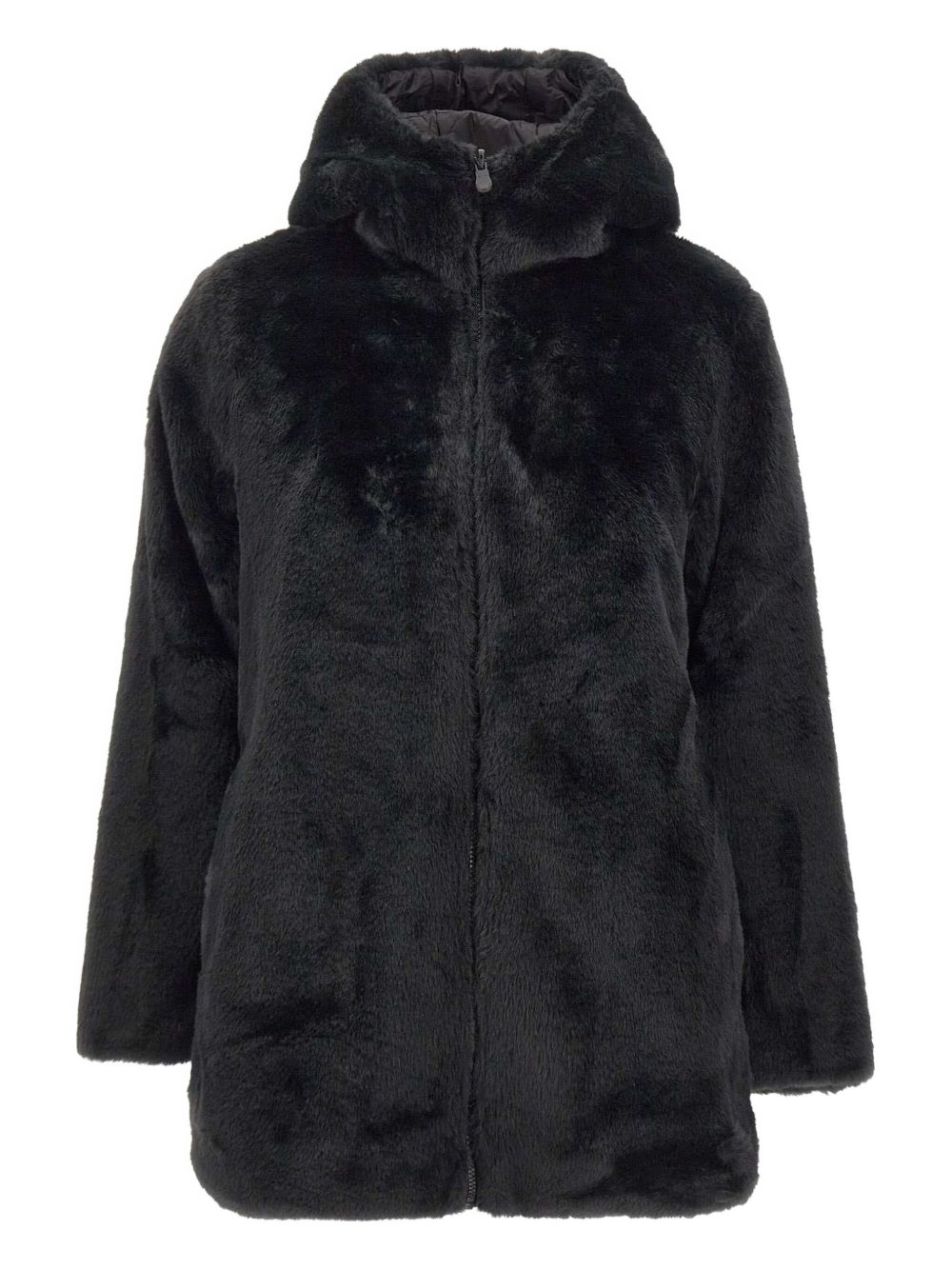Cappotto in eco pelliccia con cappuccio D40070WFURY21 10000 SAVE THE DUCK 